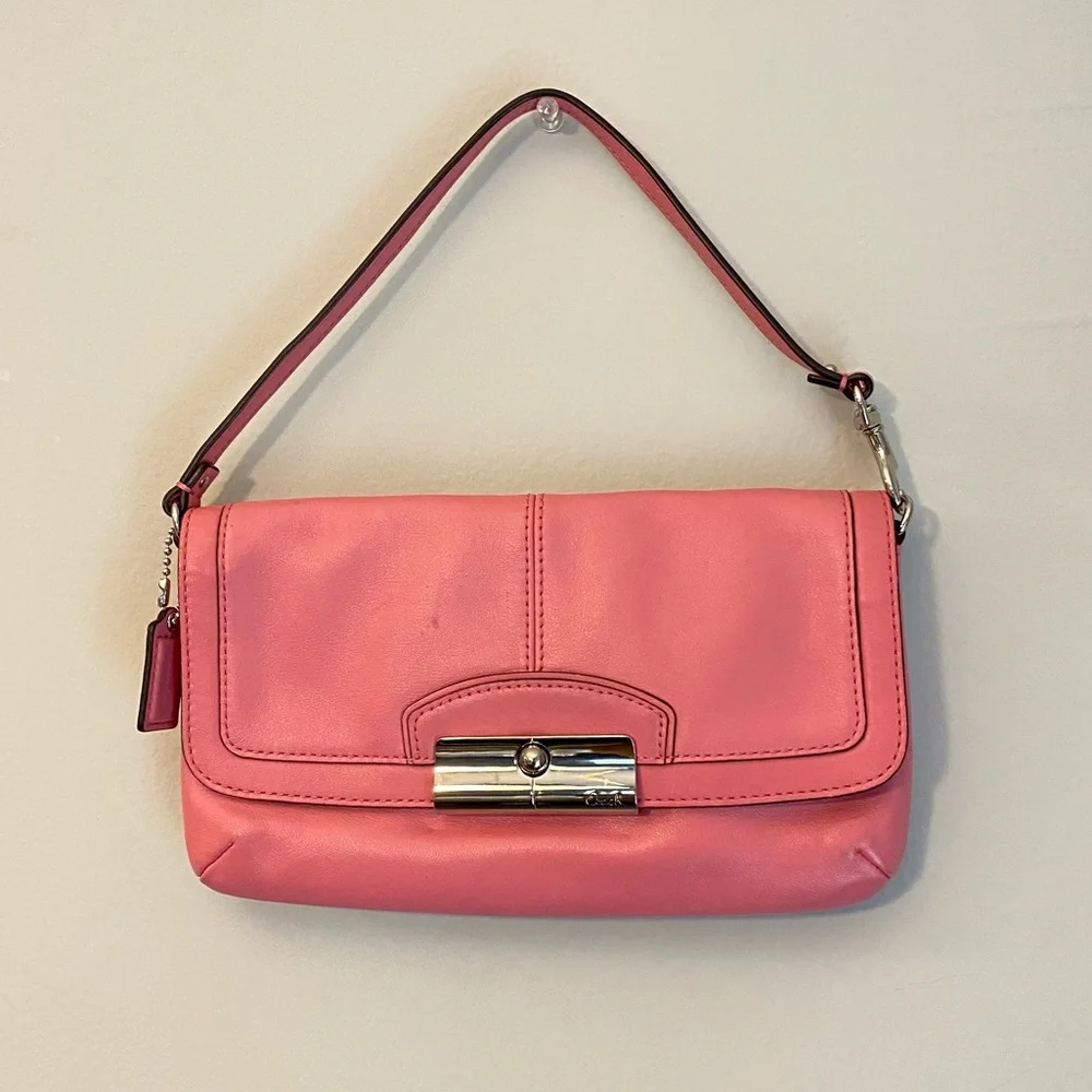 Coach 48986 Kristin Genuine Leather Flap Wristlet